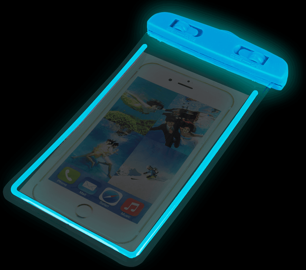 Nokia 2 vízálló tok univerzális fluoreszkáló kék