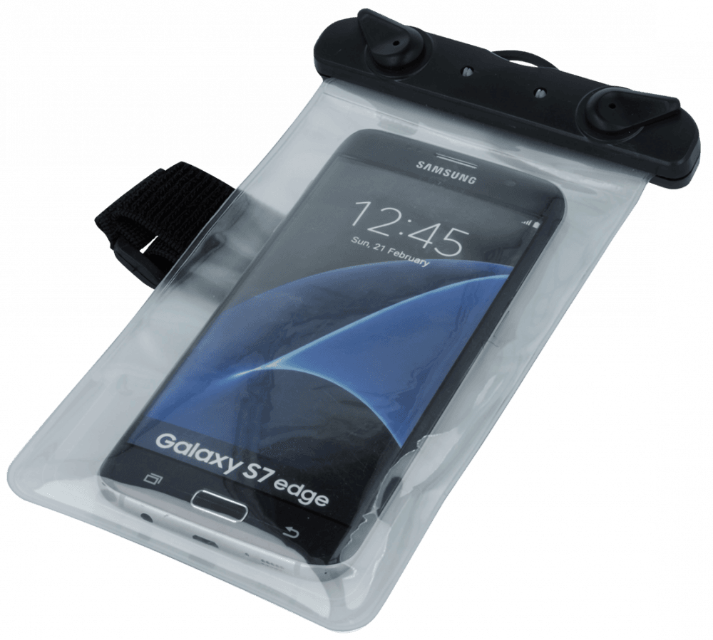 Samsung Galaxy J5 2017 (J530) vízálló tok univerzális, karszalaggal átlátszó