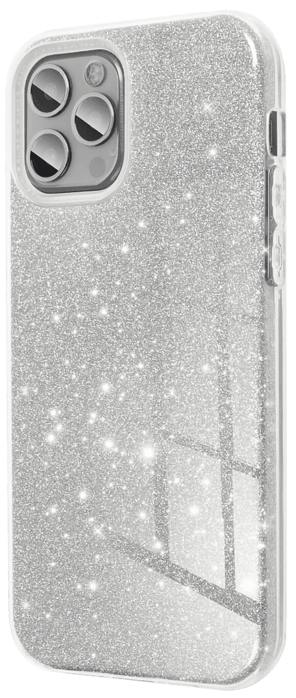 Samsung Galaxy S20 FE szilikon tok csillogó hátlap ezüst