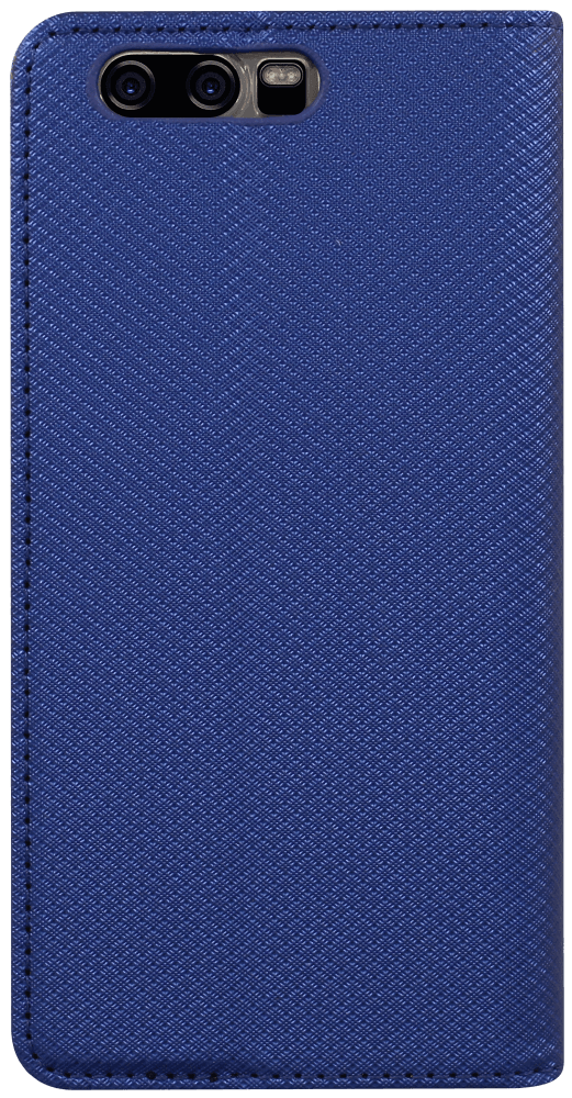 Huawei P10 oldalra nyíló flipes bőrtok rombusz mintás sötétkék