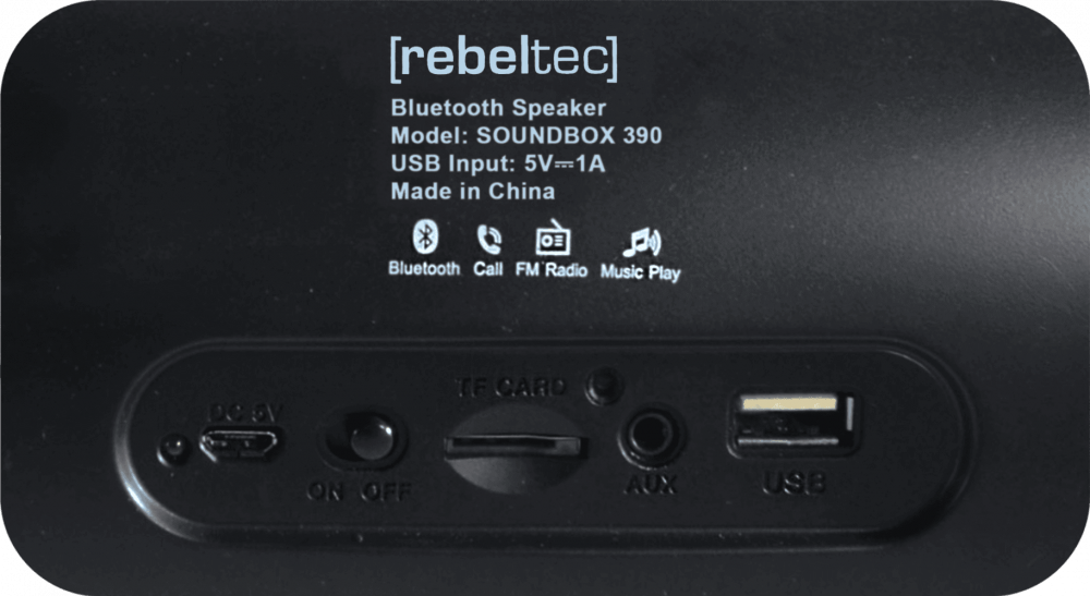 Apple iPhone 12 Pro kompatibilis bluetooth hangszóró Rebeltec Soundbox 390 fekete