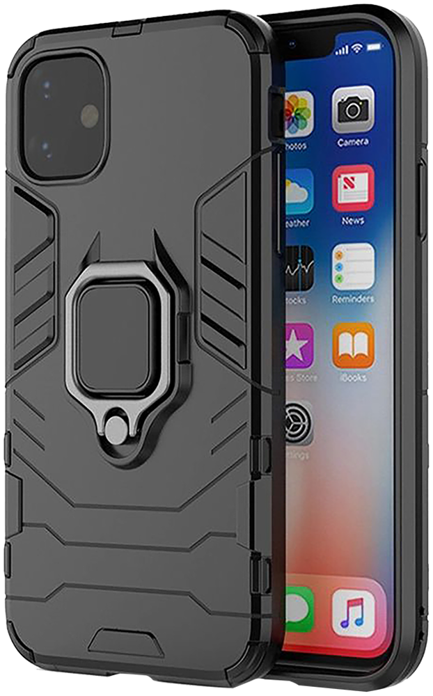 Apple iPhone 11 Pro ütésálló tok légpárnás sarkas, hibrid Ring Armor fekete