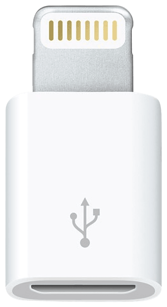 Oppo A54 5G átalakító adapter micro USB csatlakozóról Lightning csatlakozóra fehér