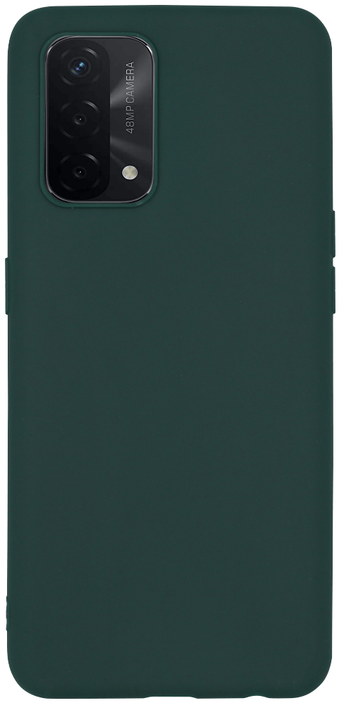 Oppo A74 szilikon tok matt sötétzöld