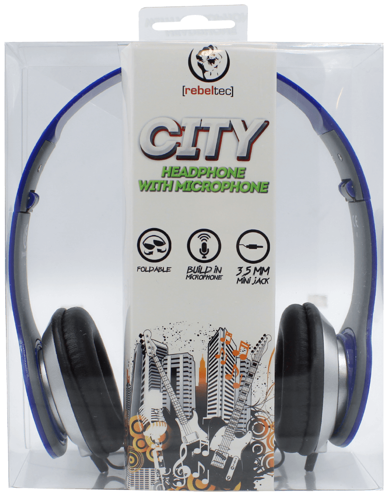 Realme 6S vezetékes fejhallgató Rebeltec City kék
