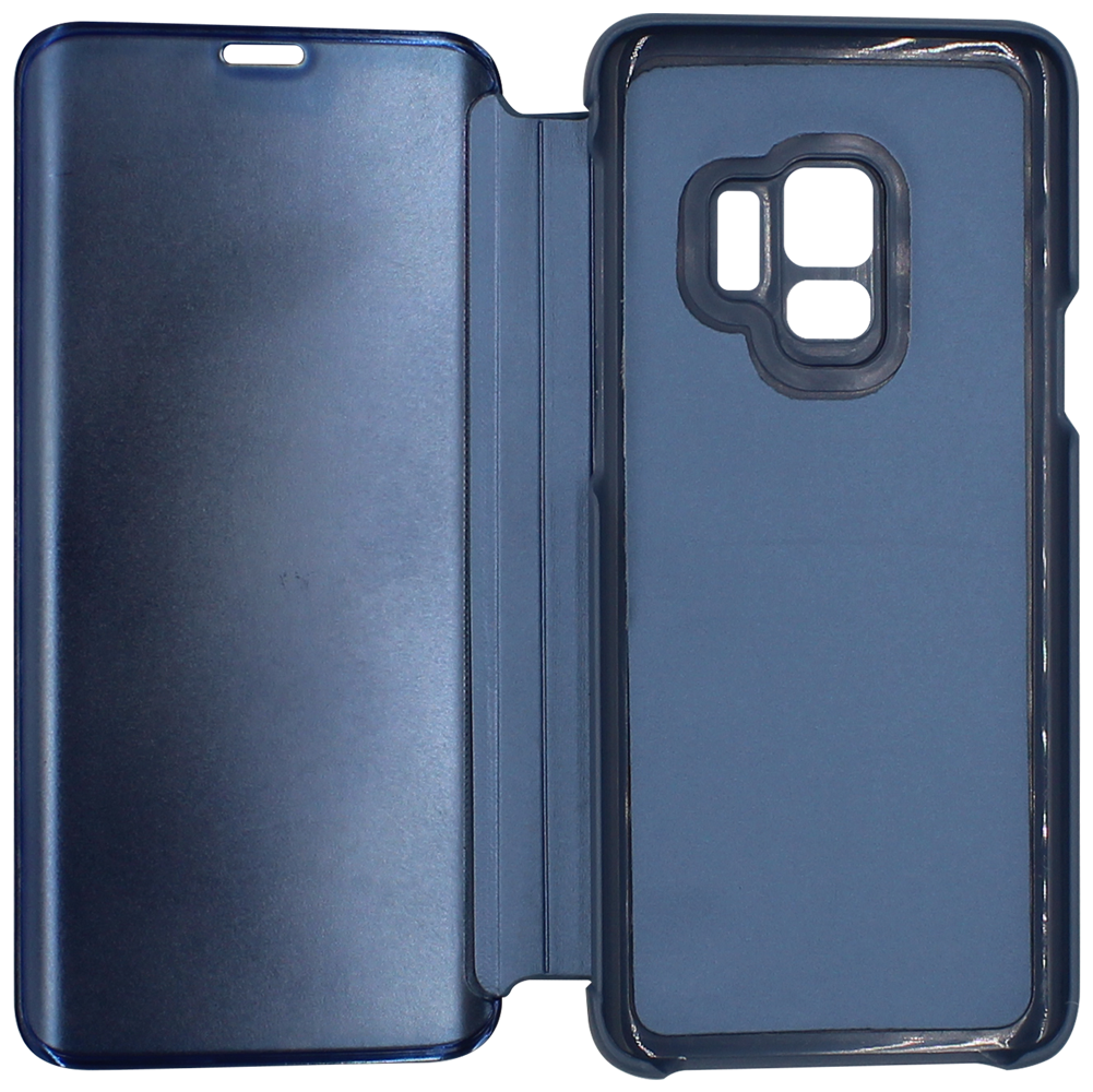 Samsung Galaxy S9 (G960) oldalra nyíló flipes bőrtok Smart View Cover kék