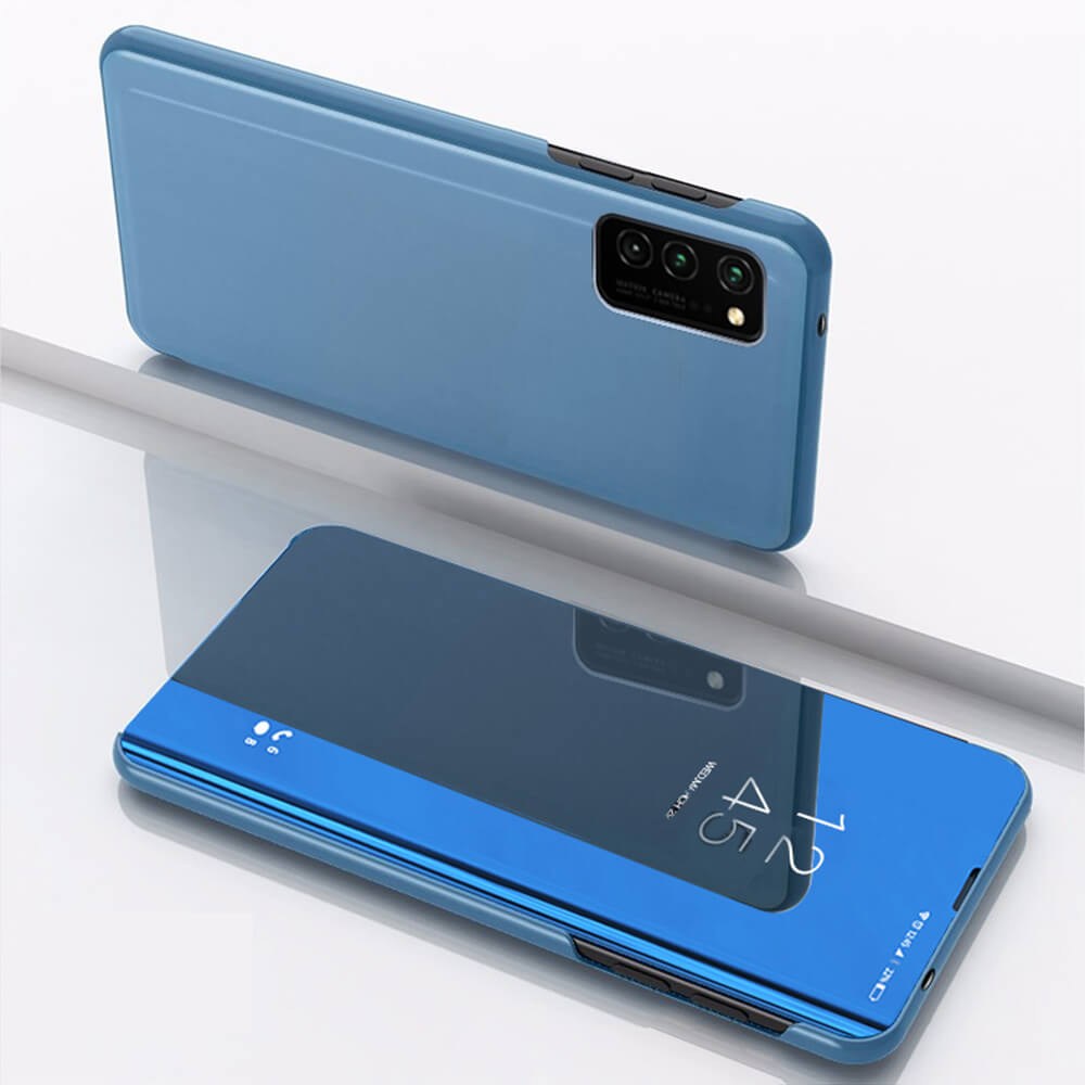 Samsung Galaxy A20s (SM-A207F) oldalra nyíló flipes bőrtok Smart View Cover kék