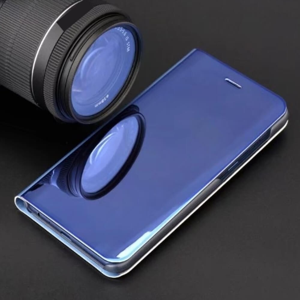 Samsung Galaxy A20s (SM-A207F) oldalra nyíló flipes bőrtok Smart View Cover kék