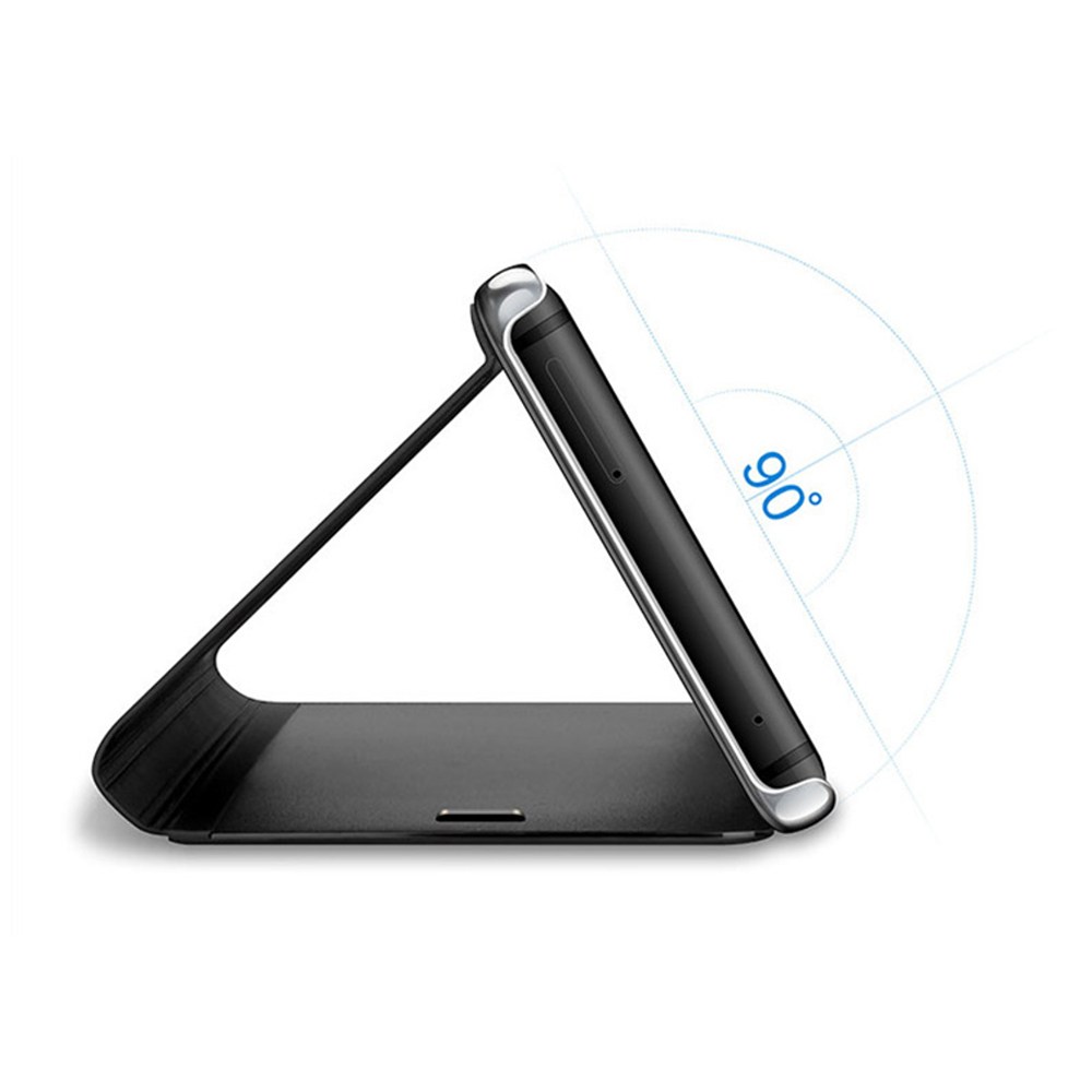 Samsung Galaxy S9 Plus (G965) oldalra nyíló flipes bőrtok Smart Clear View fekete