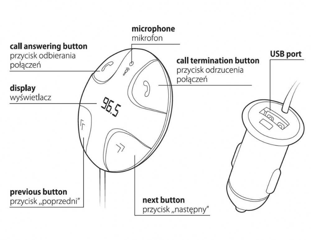 Huawei P30 Lite FM Bluetooth Transmitter Forever