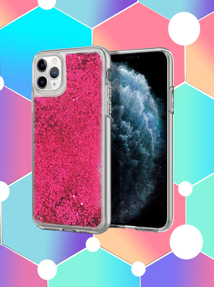 Samsung Galaxy S10e (SM-G970) szilikon tok Liquid Glitter rózsaszín