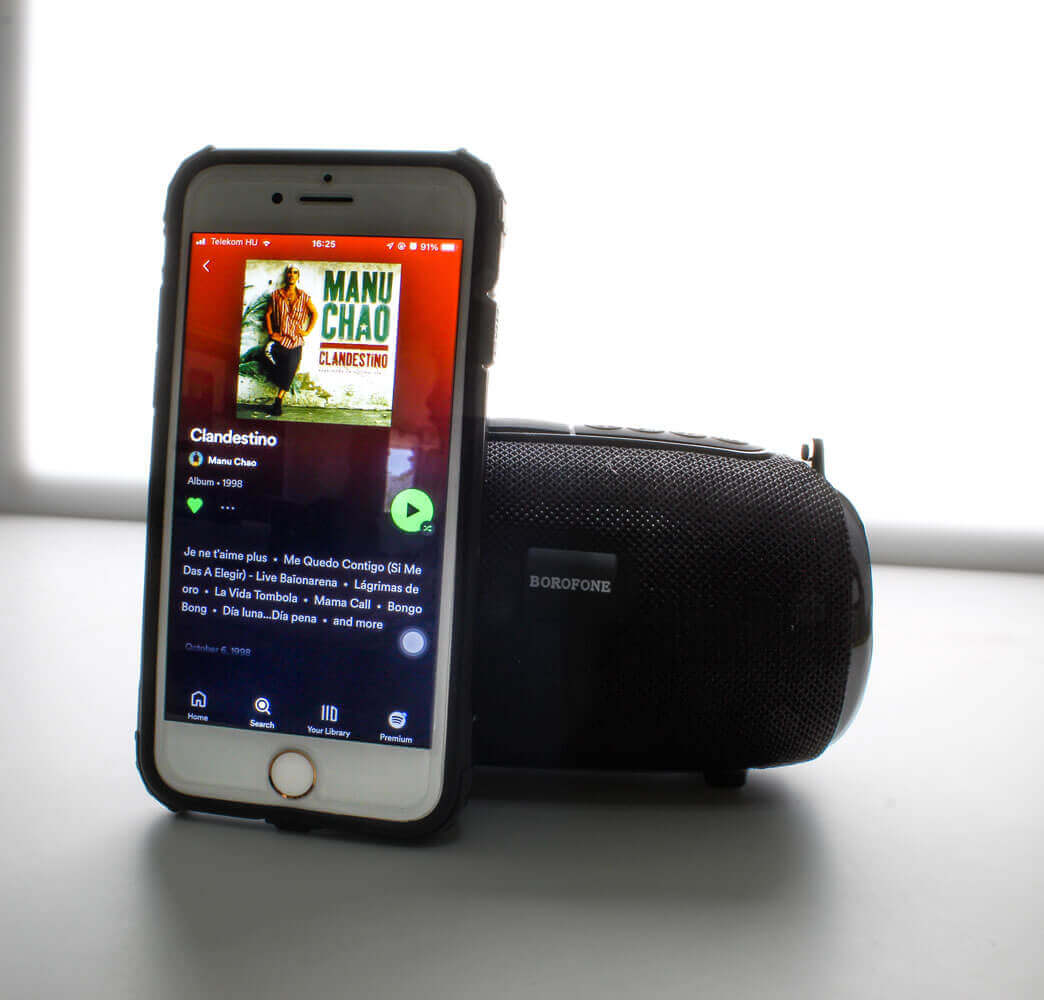 Motorola Moto Z Play kompatibilis Borofone Bluetooth hangszóró fekete