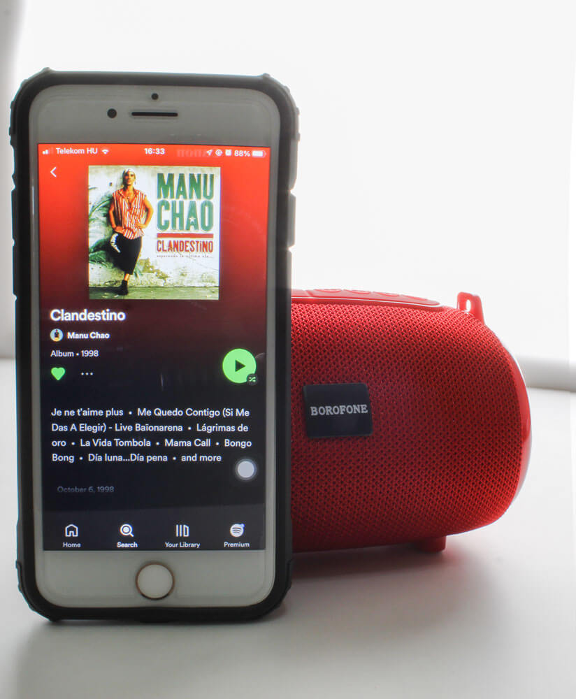 Huawei Honor 10 Lite kompatibilis Borofone Bluetooth hangszóró piros