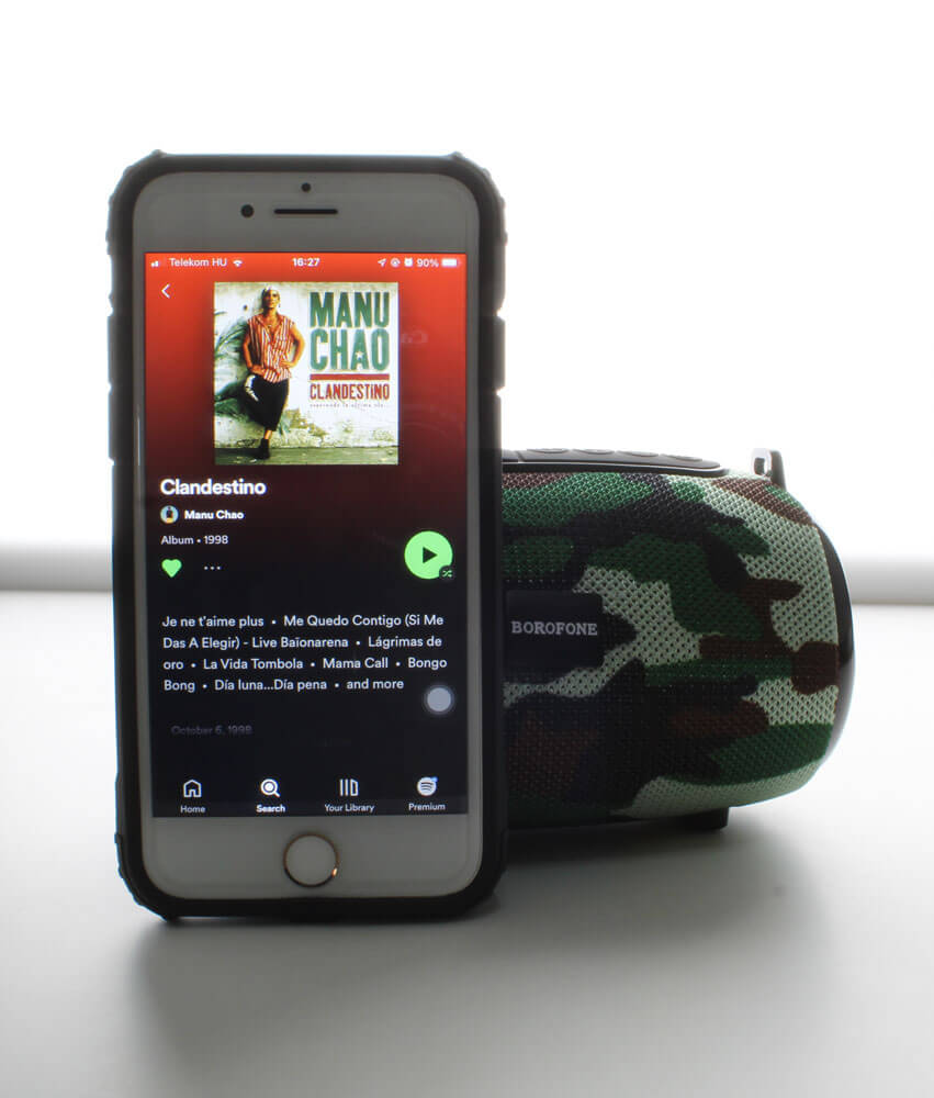 Huawei P Smart 2021 kompatibilis Borofone Bluetooth hangszóró terepmintás