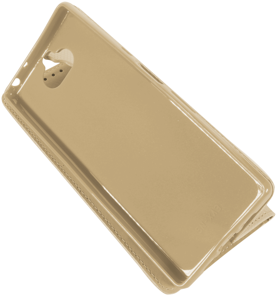 Sony Xperia XA3 oldalra nyíló flipes bőrtok rombusz mintás arany
