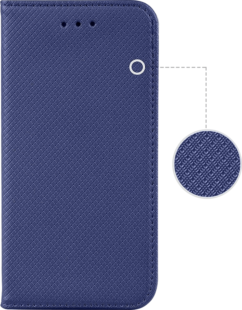 Huawei P30 Lite oldalra nyíló flipes bőrtok rombusz mintás fekete