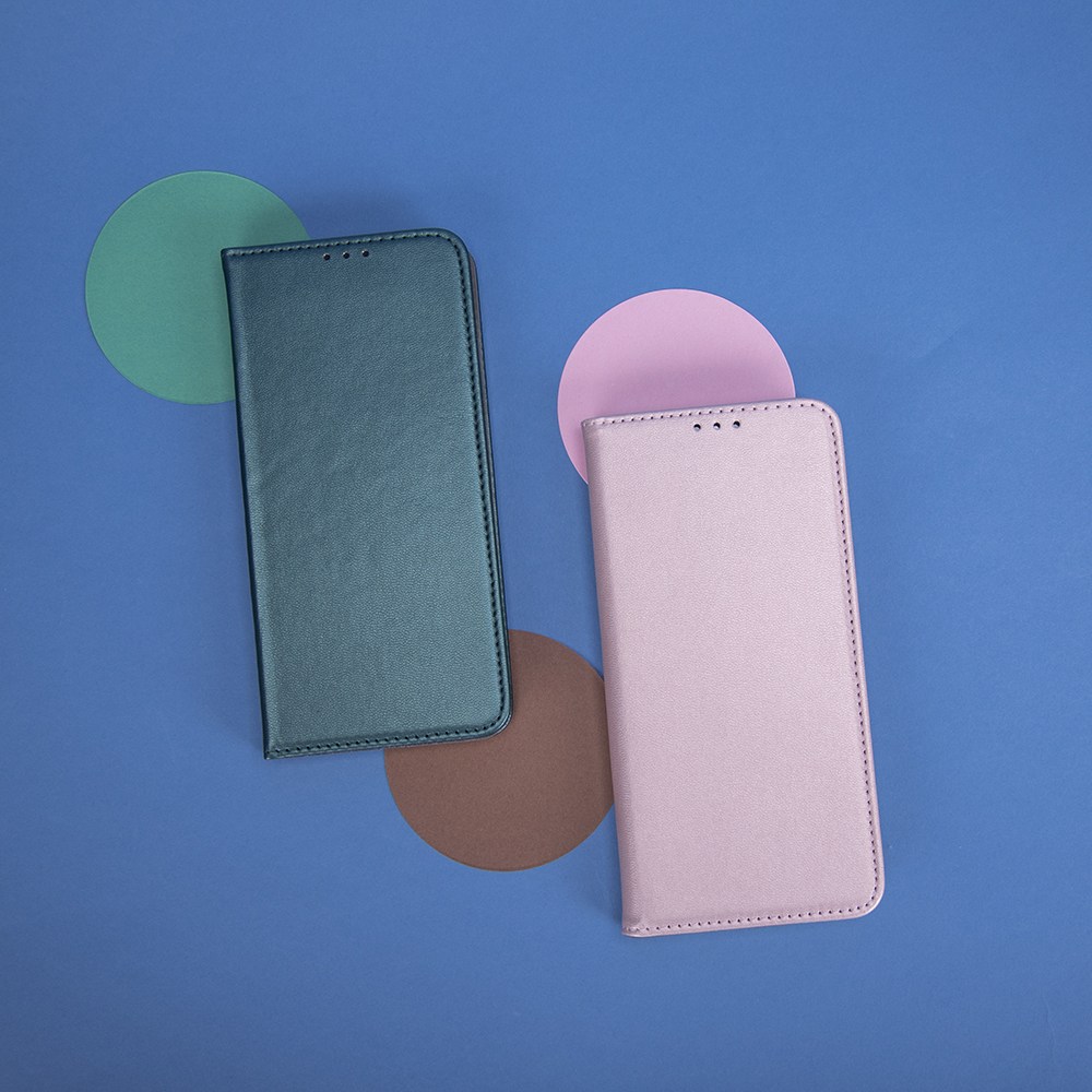 Xiaomi Redmi Note 11 Pro 5G oldalra nyíló flipes bőrtok asztali tartó funkciós sötétzöld