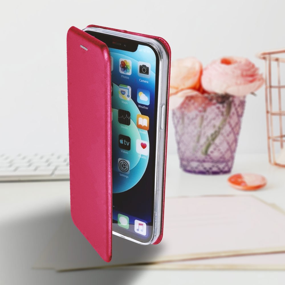 Apple iPhone 11 Pro oldalra nyíló mágneses flipes bőrtok prémium minőség rózsaszín