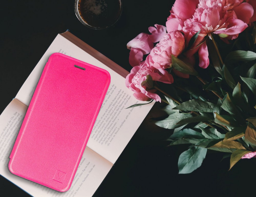 Apple iPhone 13 Mini oldalra nyíló mágneses flipes bőrtok prémium minőség rózsaszín