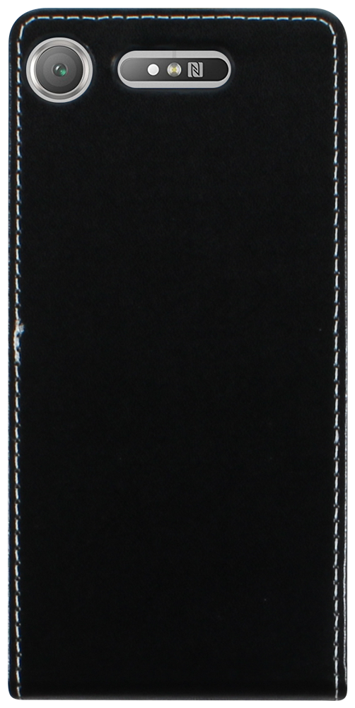 Sony Xperia XZ1 Dual (F8342) lenyíló flipes bőrtok fekete