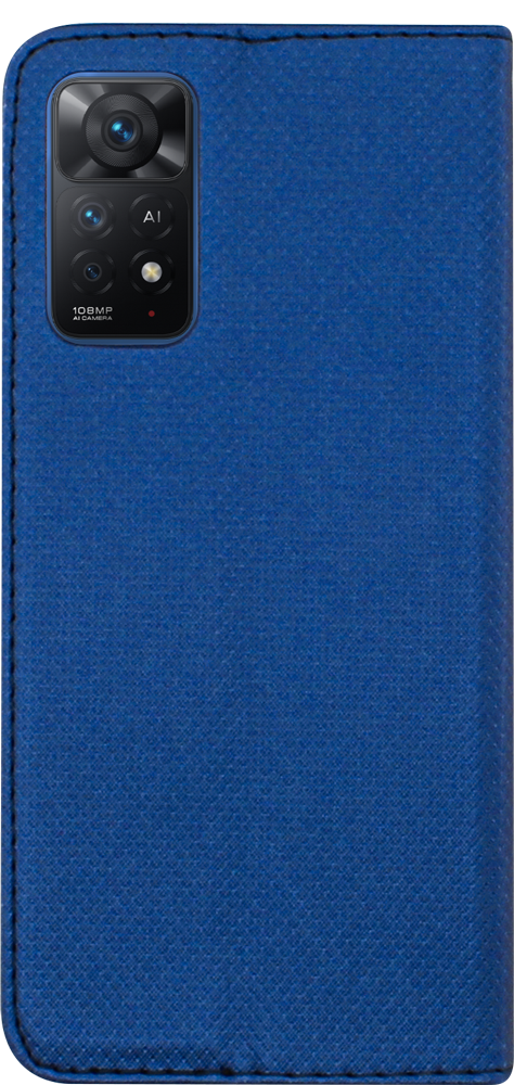 Xiaomi Redmi Note 11 Pro 5G oldalra nyíló flipes bőrtok rombusz mintás sötétkék