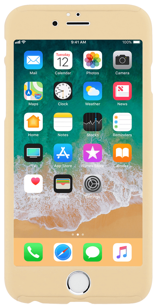 Apple iPhone 6S kemény hátlap 360 ° védelem arany