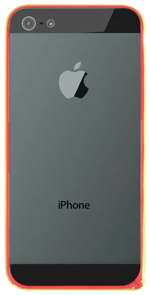 Apple iPhone 5 bumper arany csíkkal piros