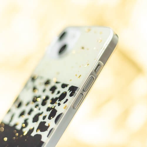 Samsung Galaxy A33 5G (SM-A336) kemény hátlap kameravédővel Gold Glam Leopard