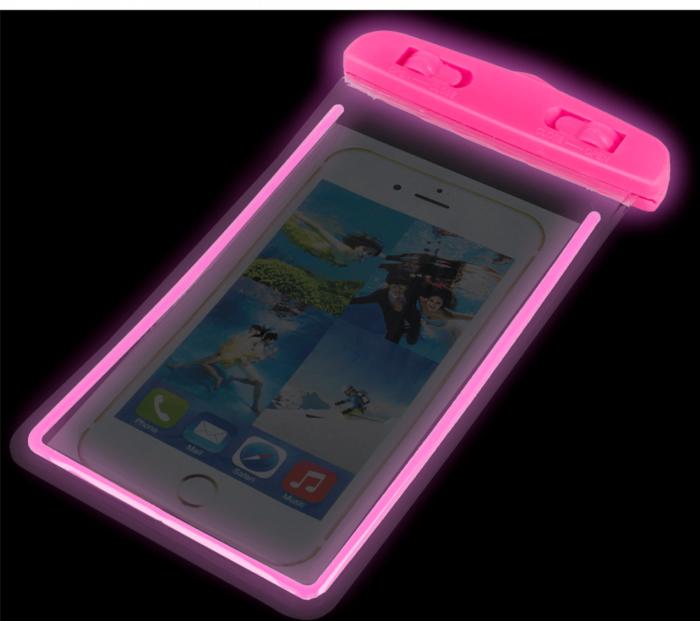 Nokia 3 Dual vízálló tok univerzális fluoreszkáló rózsaszín