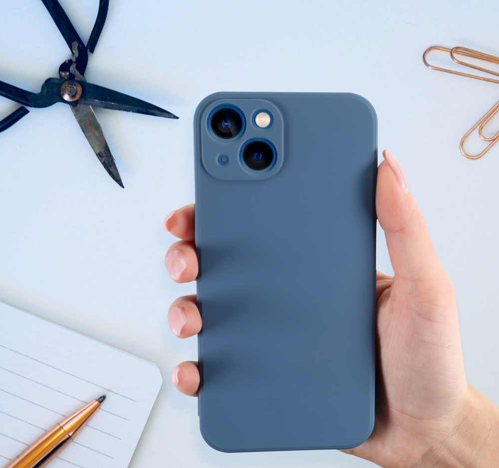 Xiaomi Redmi 9C NFC szilikon tok kameravédővel matt sötétkék