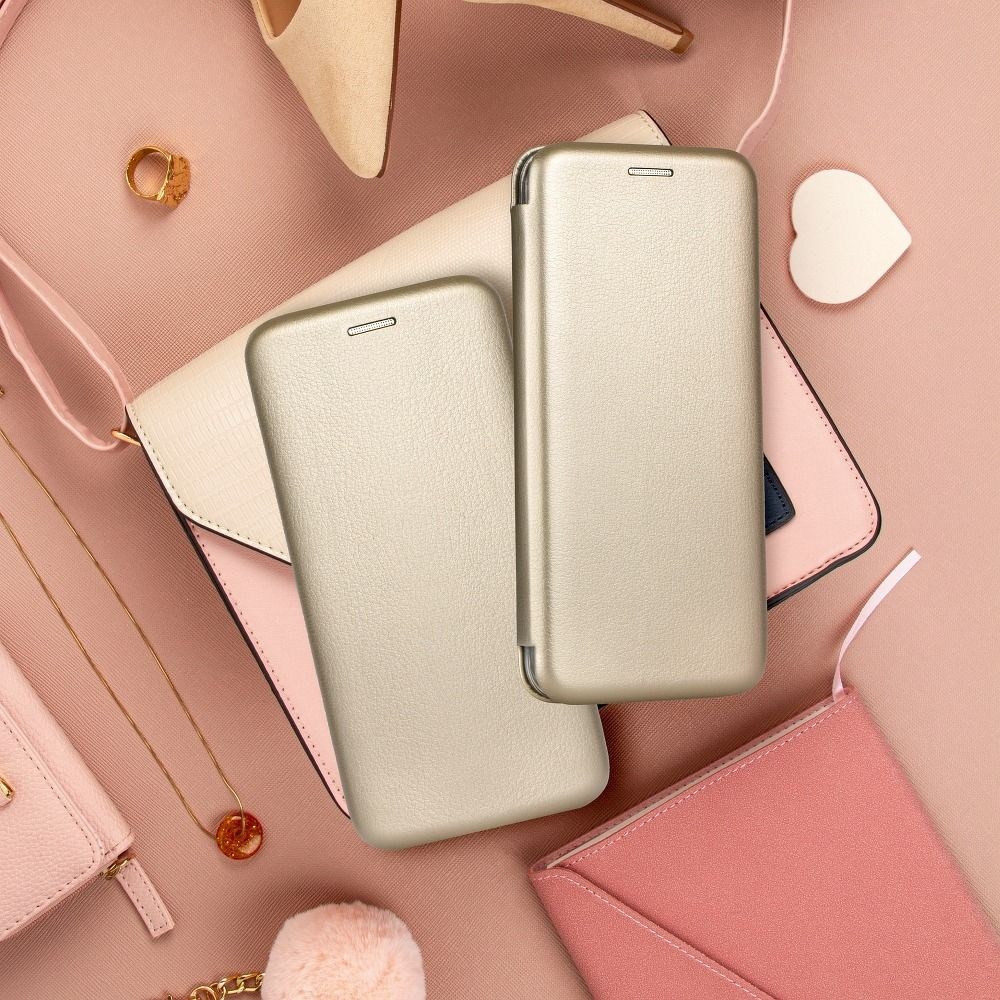 Xiaomi Poco X5 oldalra nyíló mágneses flipes bőrtok prémium minőség arany