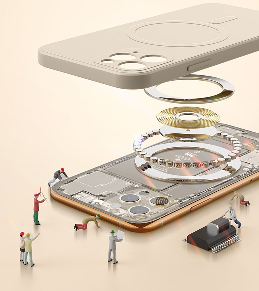 Apple iPhone 15 szilikon tok gyári MagSafe kameravédővel babarózsaszín