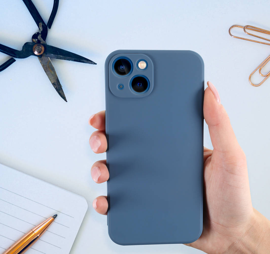 Xiaomi Redmi A3 szilikon tok kameravédővel matt sötétkék