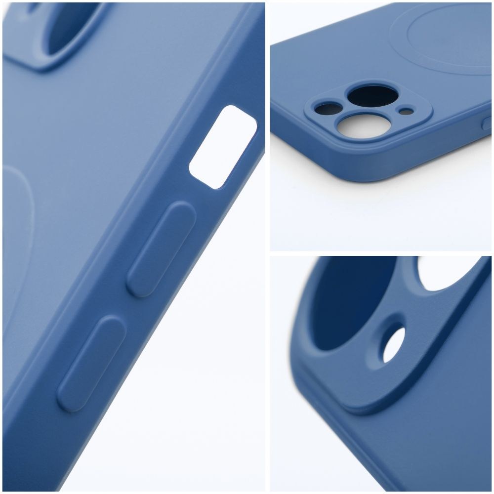 SILICONE MAG COVER tok iPhone 13 Mini-hez – Kék színben, MagSafe kompatibilitással